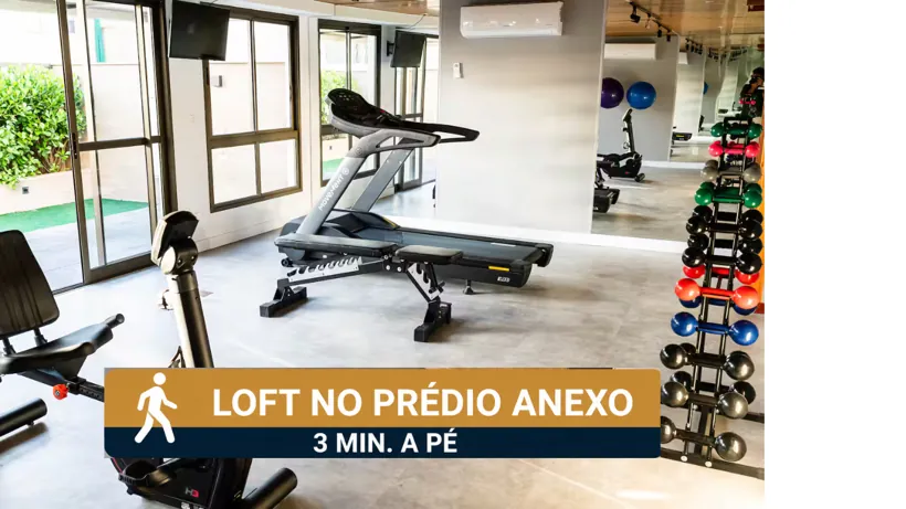 Academia equipada no prédio do Loft Icaraí