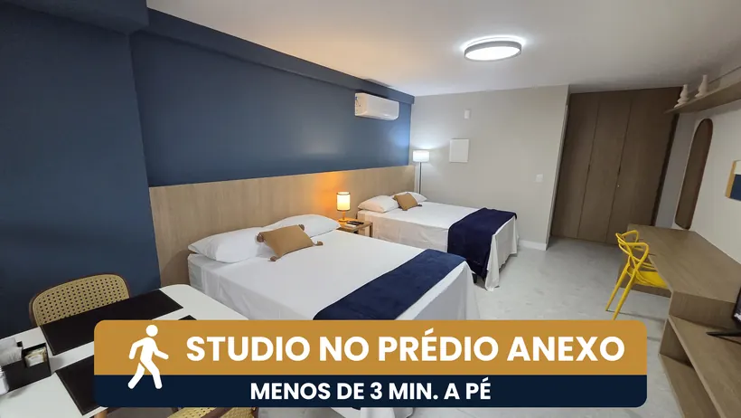 Loft Icaraí — studio com duas camas de casal